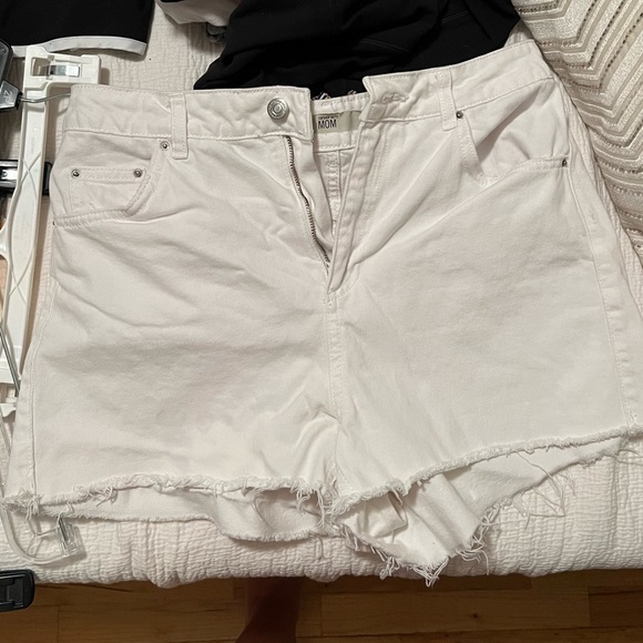 Top Shop Moto Mom Cut Offs - Picture 2 of 5